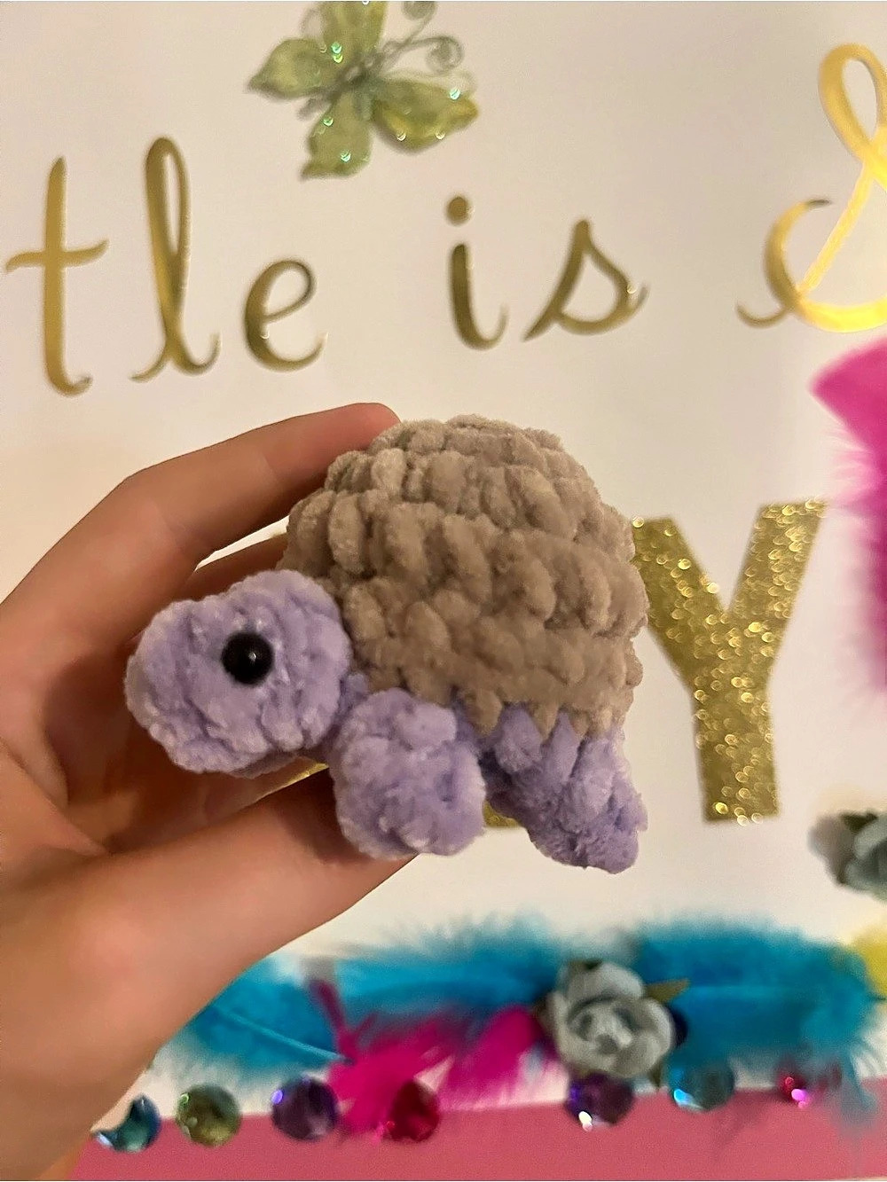 Purple & Brown Turtle Plush